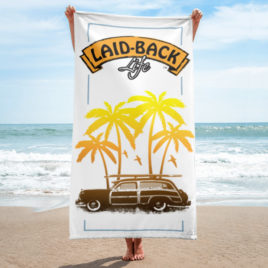 Laid-Back Woody Beach Towel