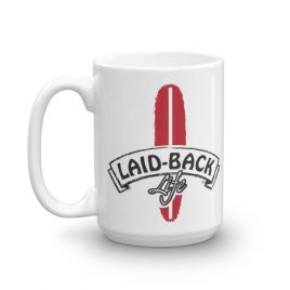 Laid-Back Life Surfboard Mug